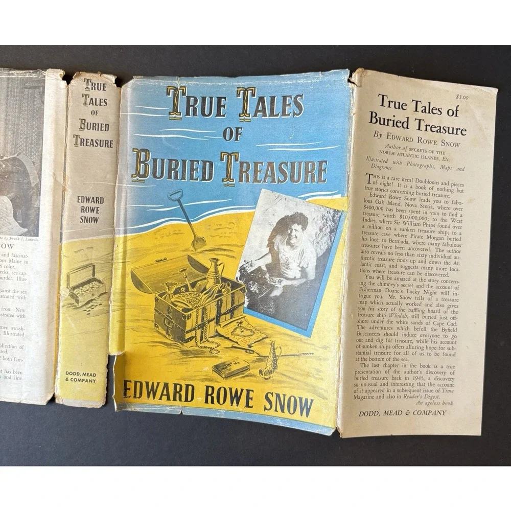 True Tales of Buried‎ Treasure Oak Island SIGNED Edward Rowe Snow Hardcover 1951